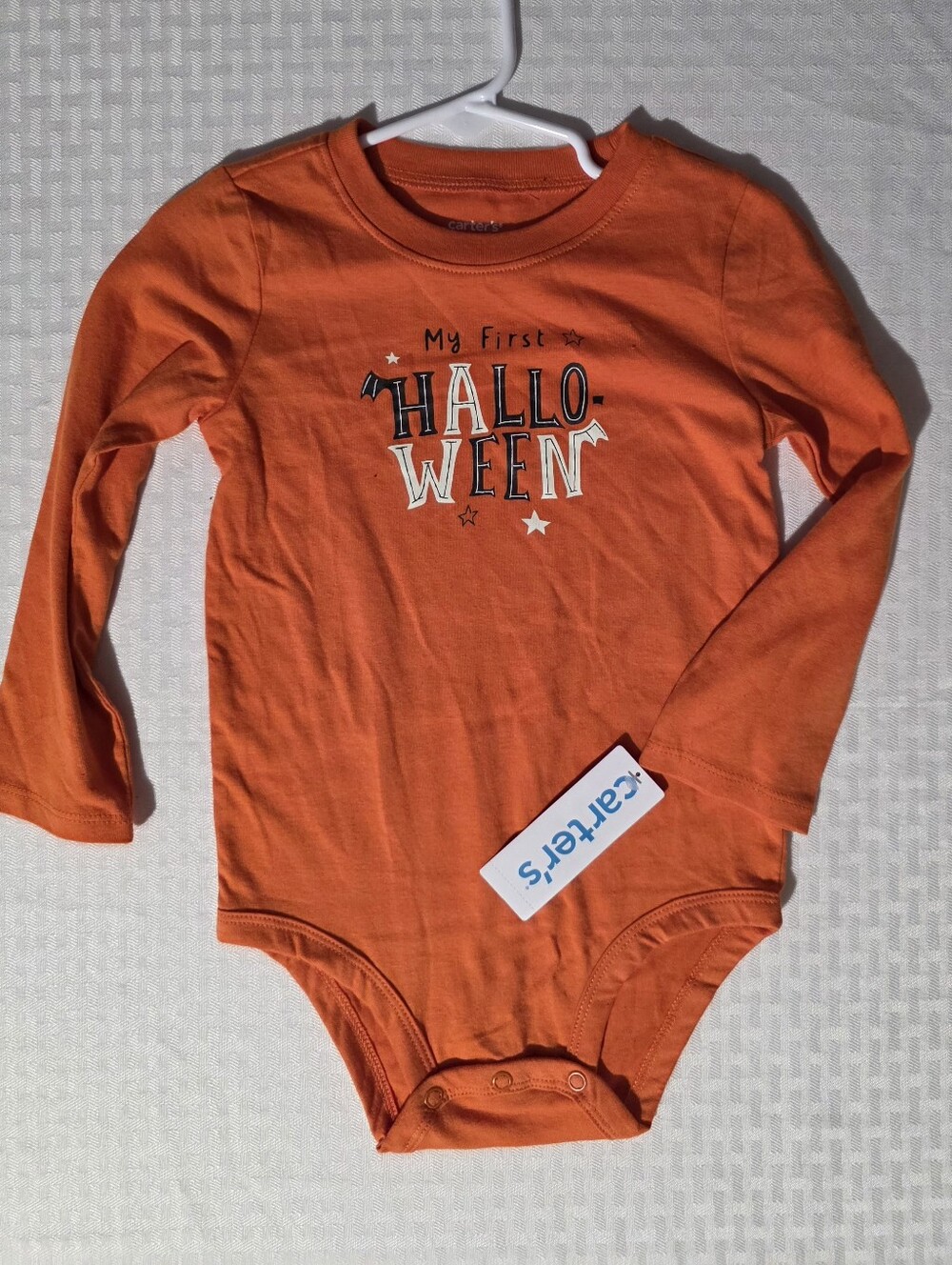 Carter's Orange 'My First Halloween' Long-Sleeve One-Piece